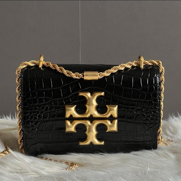 77044 - Tory Burch Eleanor Embossed Small Convertible Shoulder Bag - Picture 3 of 14